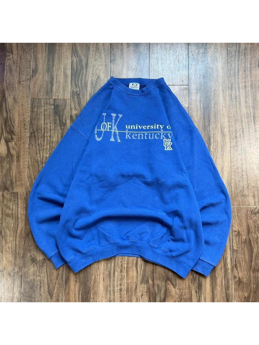 Vintage 90s University Of Kentucky U OF K Distressed Crewneck Sweatshirt Size XL
